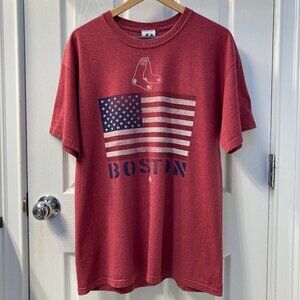 Boston Red Sox USA Flag 28 Gonzalez T-Shirt Size Large